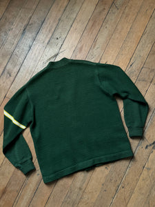 vintage 1950s green letterman sweater