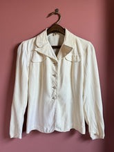 Load image into Gallery viewer, vintage 1940s WWII Women’s Naval WAVES button up blouse {s}