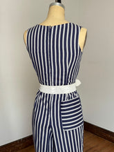 Load image into Gallery viewer, vintage 1960s striped jumpsuit {s}