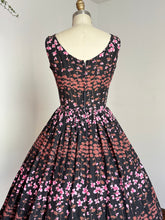 Load image into Gallery viewer, vintage 1950s Jerry Gilden floral sun dress {xs}