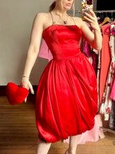 Load image into Gallery viewer, vintage 1950s bubble hem party dress {xs}