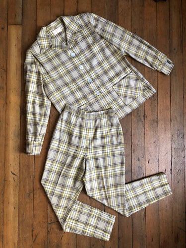 vintage 1950s 49er jacket and pant set {xs}