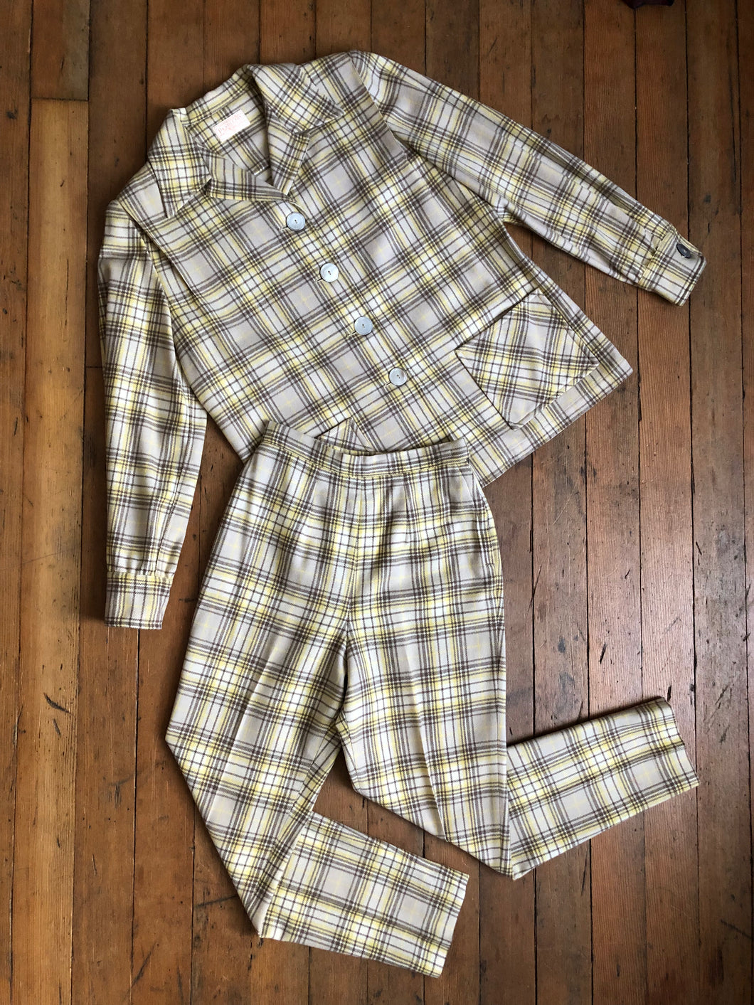 vintage 1950s 49er jacket and pant set {xs}