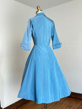 Load image into Gallery viewer, vintage 1950s blue party dress {s} as-is