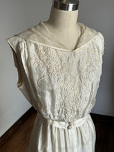 Load image into Gallery viewer, antique Edwardian silk white gown {xs}