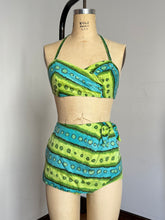 Load image into Gallery viewer, vintage 1950s green cotton bikini {s-m}