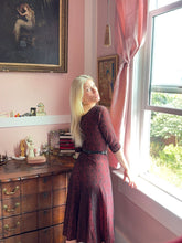 Load image into Gallery viewer, vintage 1960s lace jumpsuit lounge wear {xs}