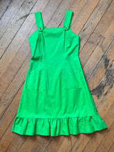 Load image into Gallery viewer, vintage 1960s green pinafore dress {s}