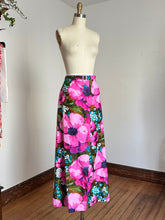 Load image into Gallery viewer, vintage 1960s pink floral maxi skirt {s}