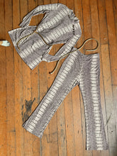 Load image into Gallery viewer, vintage 1960s snakeskin pant set tunic mini dress and pant set {xs}