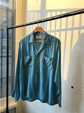 Load image into Gallery viewer, vintage 1950s long sleeve rayon shirt with studs