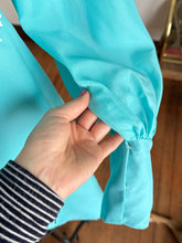 Load image into Gallery viewer, vintage 1960s blue baby doll mini dress {xxs}
