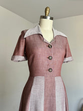 Load image into Gallery viewer, vintage 1940s two tone dress {L}