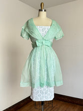 Load image into Gallery viewer, vintage 1960s lace wiggle dress with over dress set {xs}