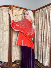 Load image into Gallery viewer, vintage 1930s velvet jacket {xs/s} 30s velvet opera coat
