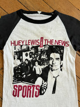 Load image into Gallery viewer, vintage 1980s Huey Lewis &amp; the News w/ Doug and the Slugs raglan t shirt
