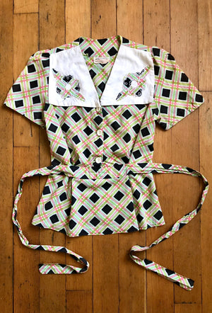 vintage 1940s cotton blouse
