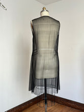 Load image into Gallery viewer, vintage 1920s black sheer silk dress {m/L}