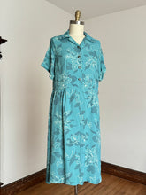 Load image into Gallery viewer, vintage 1940s floral rayon dress {XL/1X}