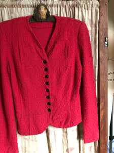 vintage 1930s red wool jacket {xs/s}