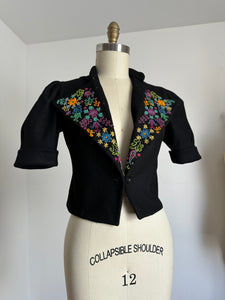 vintage 1930s embroidered jacket {s}