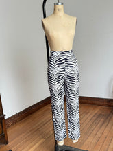 Load image into Gallery viewer, vintage 1960s zebra striped corduroy pants  {xs/s}