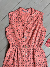 Load image into Gallery viewer, vintage 1950s pink cotton romper {M/L}