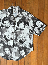 Load image into Gallery viewer, vintage 1990s old Hollywood starlet rayon shirt