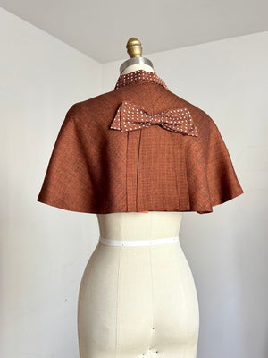 vintage 1950s polka dot capelet