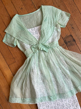 Load image into Gallery viewer, vintage 1960s lace wiggle dress with over dress set {xs}