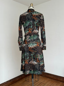 vintage 1970s novelty tree dress {s}