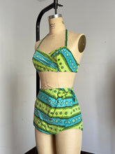Load image into Gallery viewer, vintage 1950s green cotton bikini {s-m}