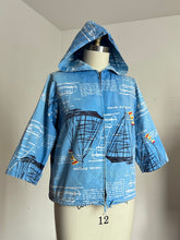 Load image into Gallery viewer, vintage 1960s nautical sail boat jacket with hood {XL}