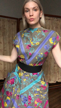 Load image into Gallery viewer, vintage 1950s floral sun dress {xs}