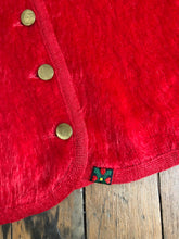 Load image into Gallery viewer, vintage 1960s red mohair shaggy cardigan