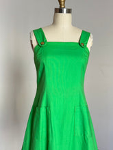 Load image into Gallery viewer, vintage 1960s green pinafore dress {s}