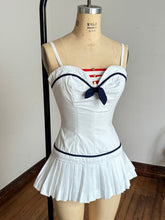 Load image into Gallery viewer, vintage 1950s nautical swimsuit by Petti {xs}