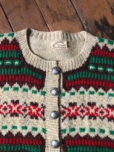 Load image into Gallery viewer, vintage 1950s knit cardigan sweater {m}