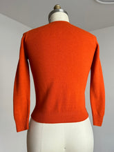 Load image into Gallery viewer, vintage 1950s orange wool cardigan {xs-m}