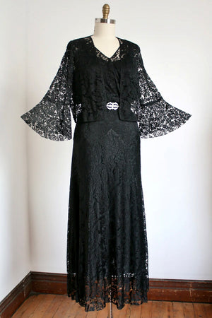 vintage 1930s lace dress set