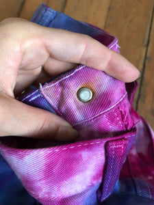 vintage 1960s 70s tie dye big E Levis flared denim jeans
