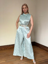 Load image into Gallery viewer, vintage 1960s quilted jumpsuit {xs-s}