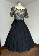 Load image into Gallery viewer, vintage 1950s lace top party dress {m}