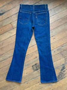 vintage 1970s Big E Levis  746 denim jeans flares bell bottoms 30W