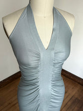 Load image into Gallery viewer, vintage 1970s jersey knit halter dress {xs-m}