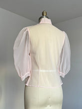 Load image into Gallery viewer, vintage 1950s sheer pink blouse {xs/s}