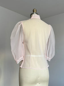 vintage 1950s sheer pink blouse {xs/s}