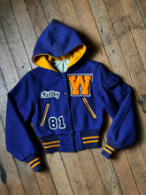 Load image into Gallery viewer, vintage 1960s hooded varsity jacket