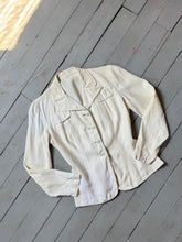 Load image into Gallery viewer, vintage 1940s WWII Women’s Naval WAVES button up blouse {s}