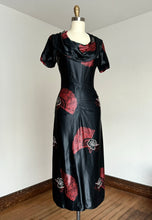 Load image into Gallery viewer, vintage 1940s novelty fan dress {xs}